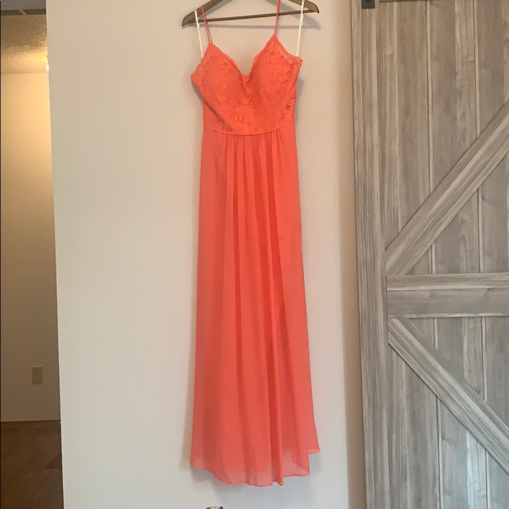 Coral bridesmaid dress